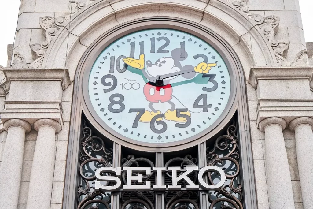 史上初！銀座のシンボルSEIKO HOUSE GINZA時計塔の文字盤がミッキーマウスデザインへ